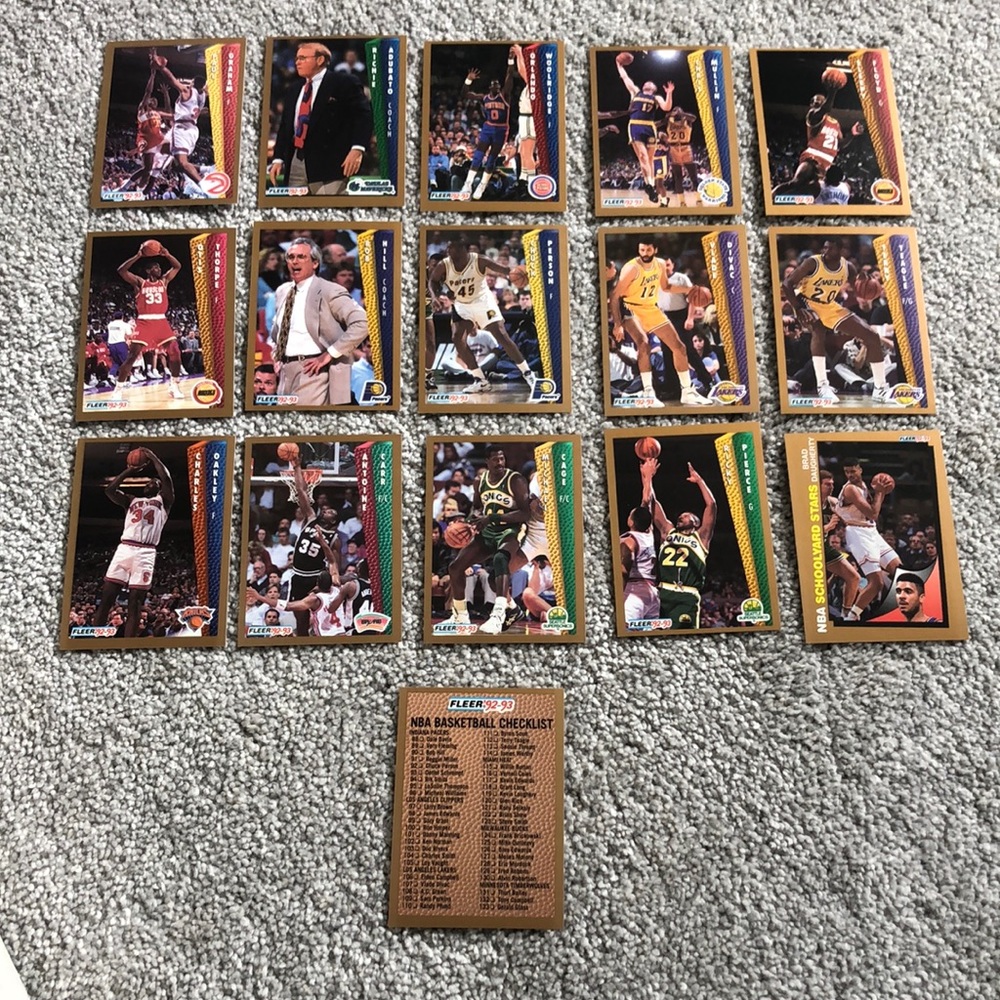 16 1992 fleer nba card lot